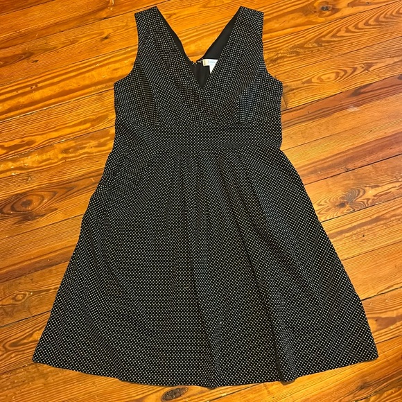 dressbarn Dresses & Skirts - Black polka dot sleeveless dress size 14